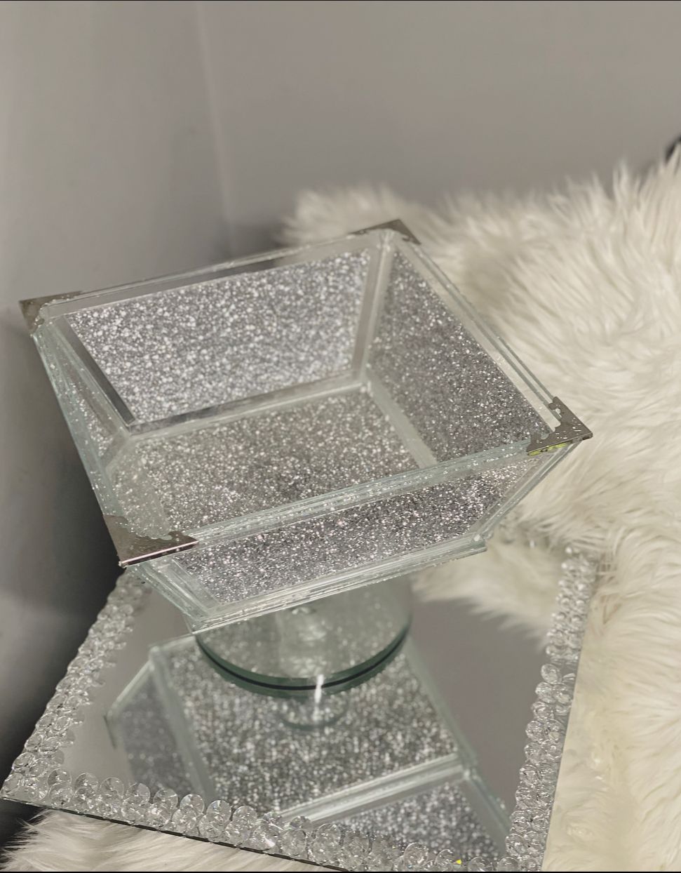 XL Crushed Diamond Fruit Bowl - Wholesale Home Decor