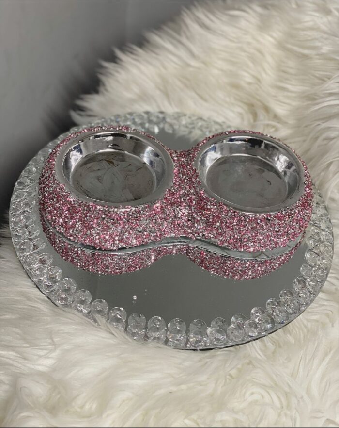 Pink Dog Bowl Wholesale Home Decor Bling Fruit bowl
