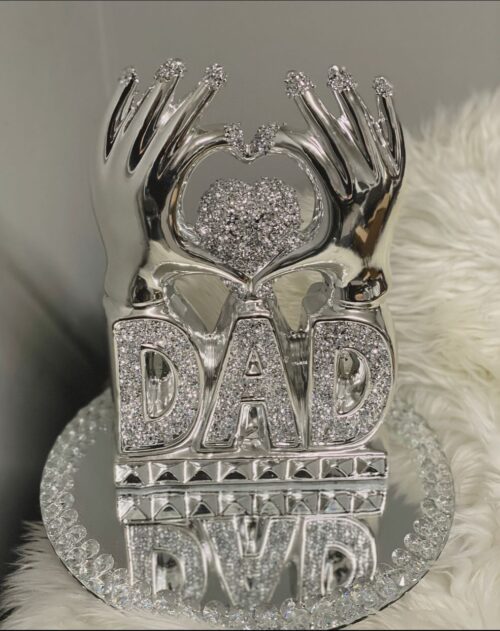 DAD Ceramic Silver Ornament