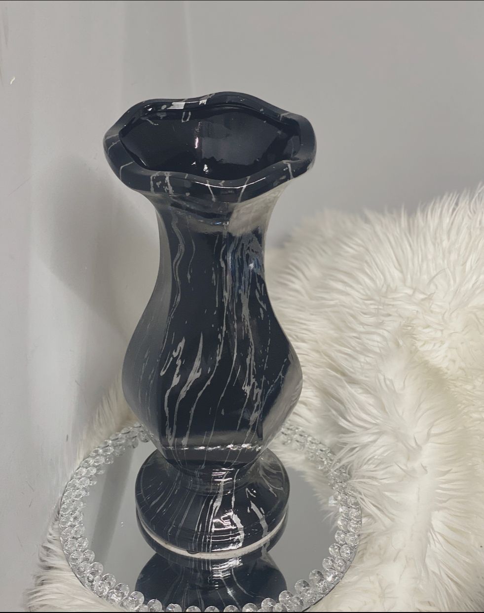 40cm Black Marble Vase Wholesale Home Decor