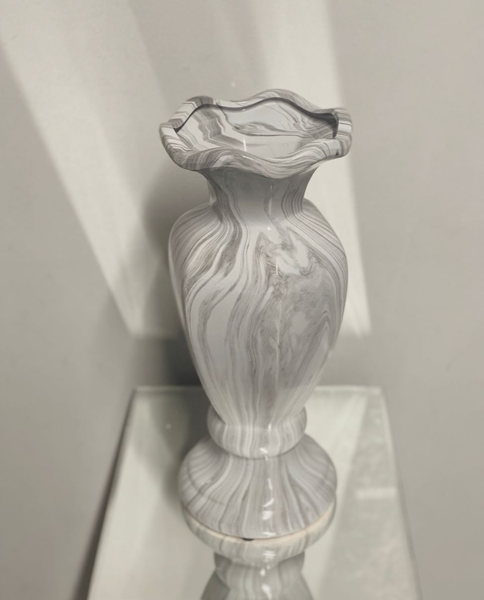 40cm Grey Marble Vase Wholesale Home Decor